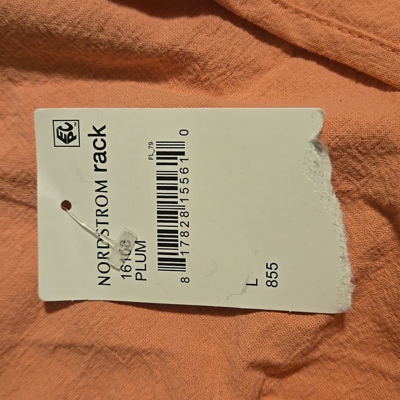 Velvet Torch Babydoll Skater Dress w/ 3/4 Puff Sleeves Pink/Peach Size L NWT - Picture 7 of 11